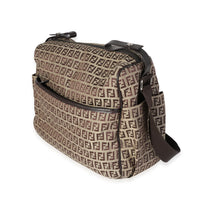 Fendi Brown Zucchino Canvas Baby Bag with Changing Pad