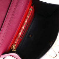 Valentino Magenta Grained Leather VSling Small Top Handle Bag