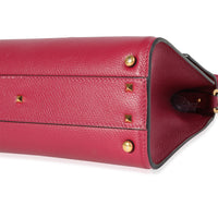 Valentino Magenta Grained Leather VSling Small Top Handle Bag