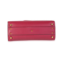 Valentino Magenta Grained Leather VSling Small Top Handle Bag