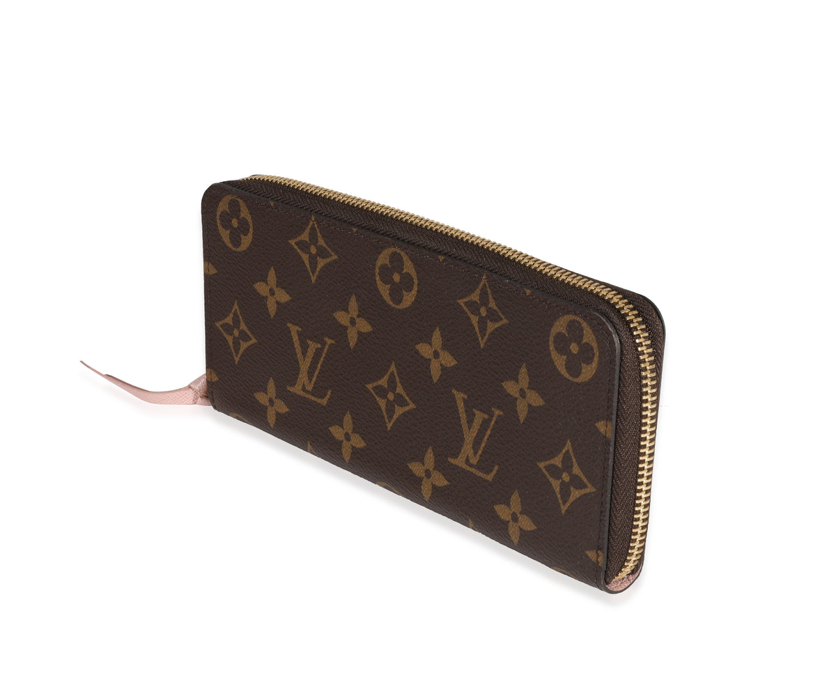 Louis Vuitton Monogram Canvas & Rose Ballerine Clémence Wallet – myGemma