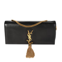 Saint Laurent Black Leather Kate 99 Tassel Shoulder Bag