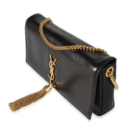 Saint Laurent Black Leather Kate 99 Tassel Shoulder Bag