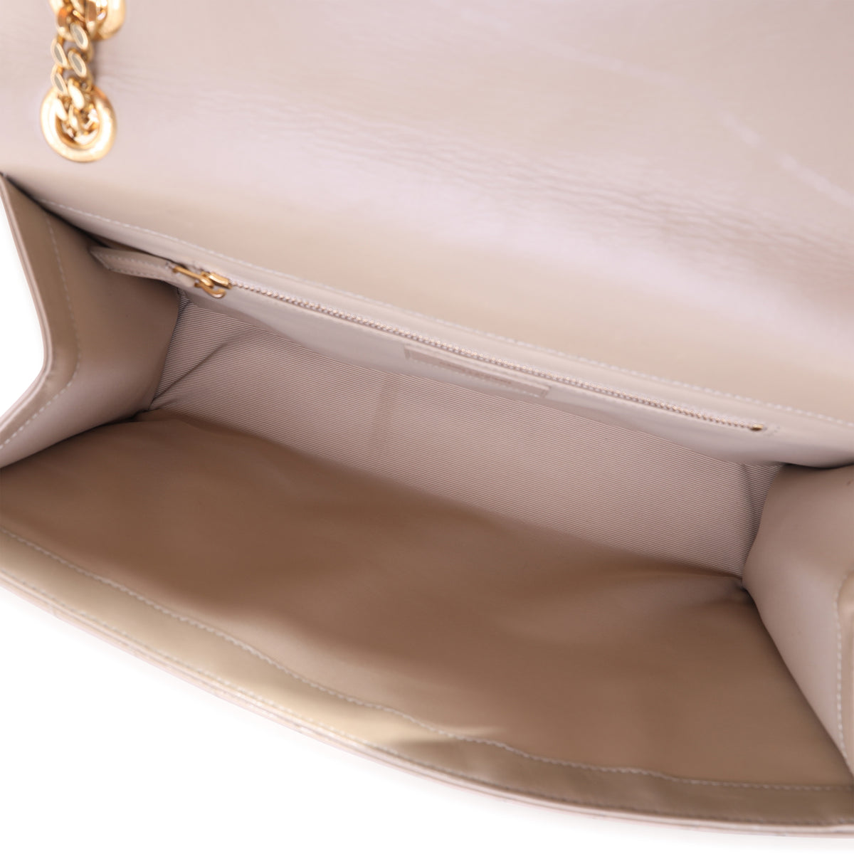 Saint Laurent Beige Matelassé Large Monogram Shoulder Bag