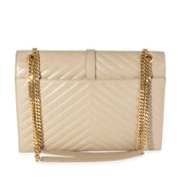 Saint Laurent Beige Matelassé Large Monogram Shoulder Bag