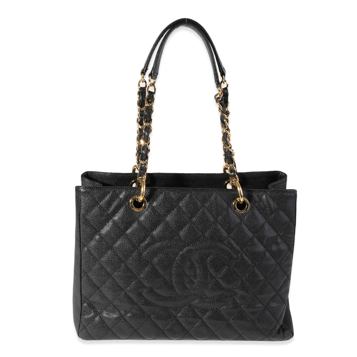 Chanel Black Quilted Caviar Grand Shopping Tote