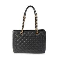 Chanel Black Quilted Caviar Grand Shopping Tote