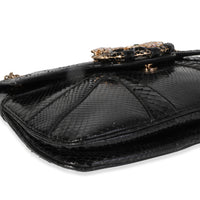 Gucci Limited Edition Tom Ford Black Python Jeweled Dragon Flap Bag