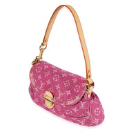 Louis Vuitton Pink Monogram Denim Pleaty Bag