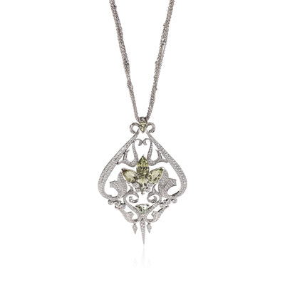 Stephen Webster Zultanite Diamond Necklace in 18K White Gold 6.13 CTW