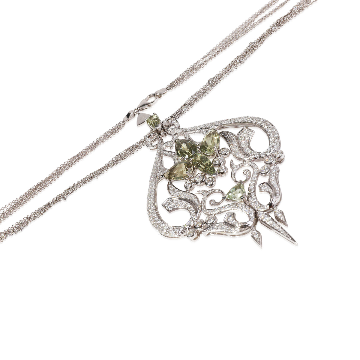 Stephen Webster Zultanite Diamond Necklace in 18K White Gold 6.13 CTW