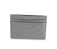 Saint Laurent Storm Grain De Poudre Monogram Card Holder