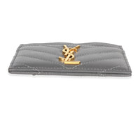 Saint Laurent Storm Grain De Poudre Monogram Card Holder