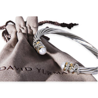 David Yurman Helena Pearl Diamond Bracelet in 18k Yellow Gold/Sterling Silver