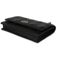 Dior Black Supple Calfskin Caro Belt Pouch with Chain