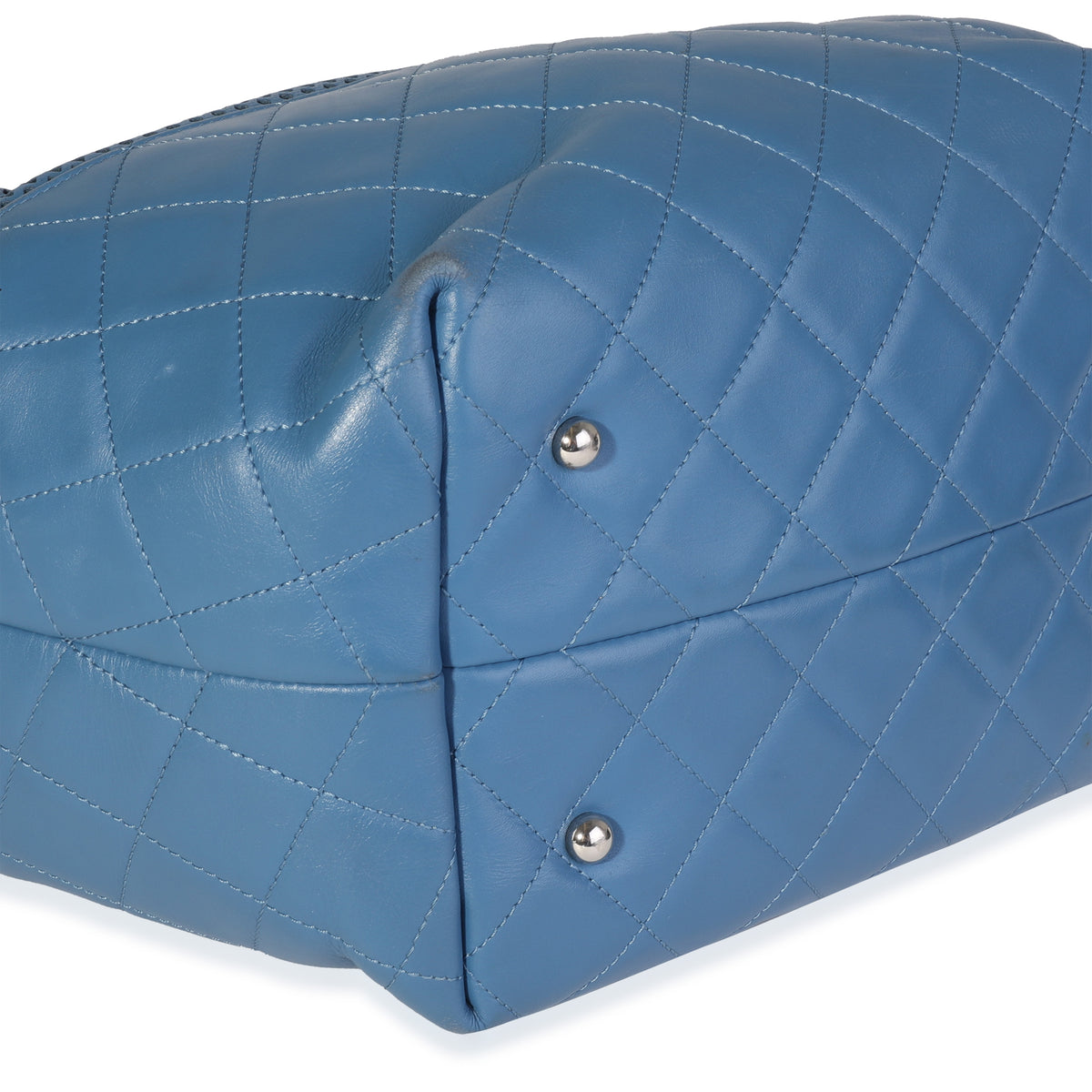 Chanel Blue Perforated Leather Up In The Air Tote