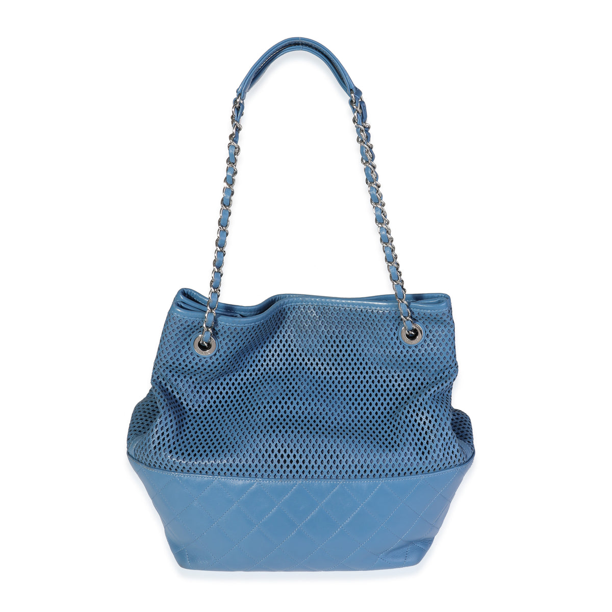 Chanel Blue Perforated Leather Up In The Air Tote myGemma GB