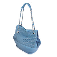 Chanel Blue Perforated Leather Up In The Air Tote