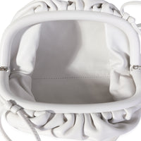 Bottega Veneta White Calfskin Mini Pouch