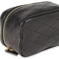 Saint Laurent Black Quilted Lambskin Mini Vanity Case