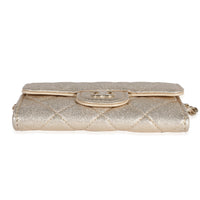 Chanel Gold Metallic Quilted Lambskin Mini Flap Chain Belt Bag