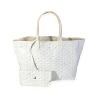 Goyard White Goyardine Saint Louis PM Tote