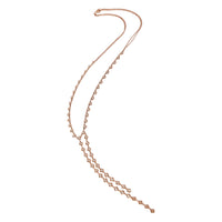 Diamond Station Lariat Necklace in 14K Rose Gold 1.2 CTW