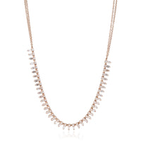 Kasia Estelle Baguette & Round Diamond Necklace in 14K Rose Gold  1.14 Ctw