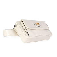 Gucci White Calfskin Interlocking G Belt Bag