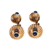 Cartier Pasha Sapphire Cufflinks in 18K Yellow Gold