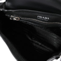 Black Vitello Daino Soft Leather Shoulder Bag