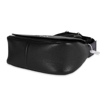 Black Vitello Daino Soft Leather Shoulder Bag