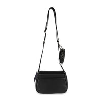 Black Vitello Daino Soft Leather Shoulder Bag