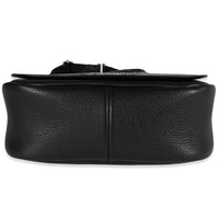 Black Vitello Daino Soft Leather Shoulder Bag