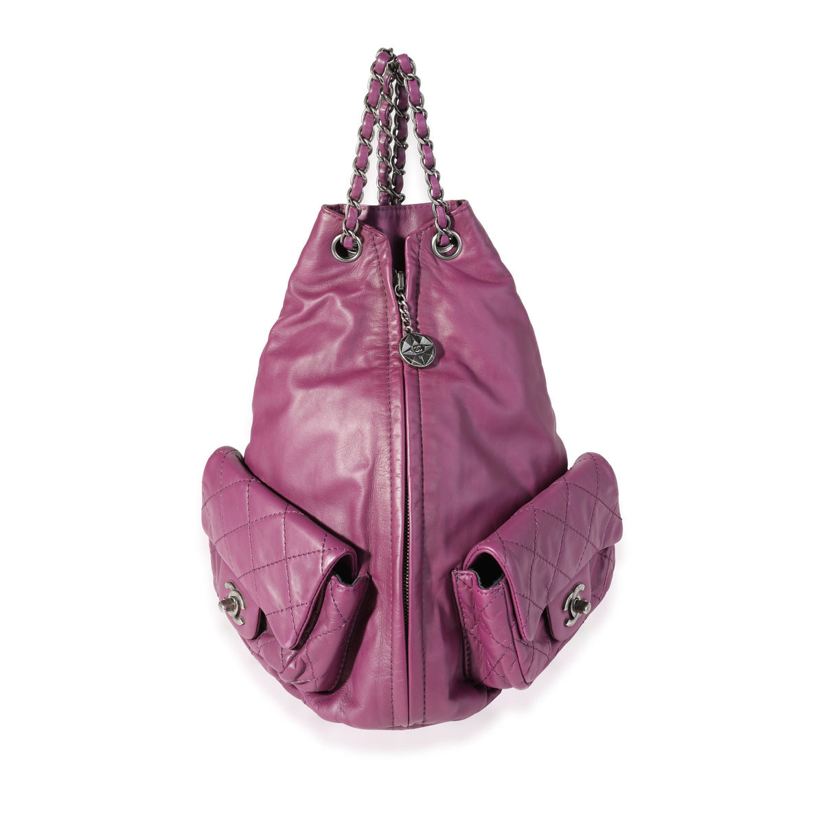 Purple Quilted Lambskin Backpack Is Back