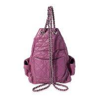 Purple Quilted Lambskin Backpack Is Back