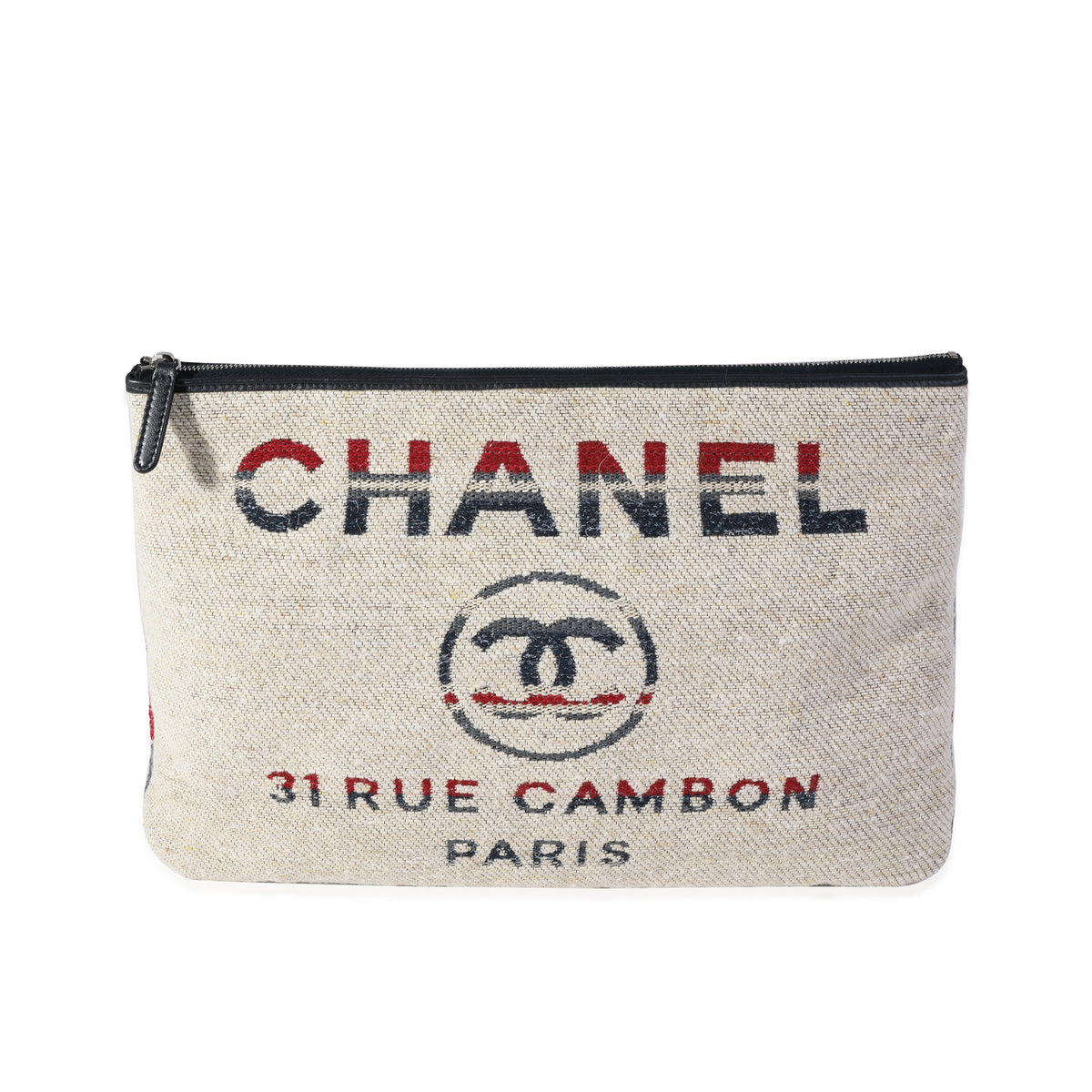 Chanel Blue Canvas & Sequins Large Deauville Tote