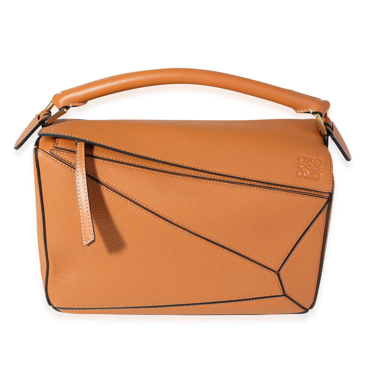 Loewe Tan Grained Calfskin Medium Puzzle Bag