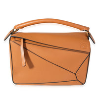 Loewe Tan Grained Calfskin Medium Puzzle Bag