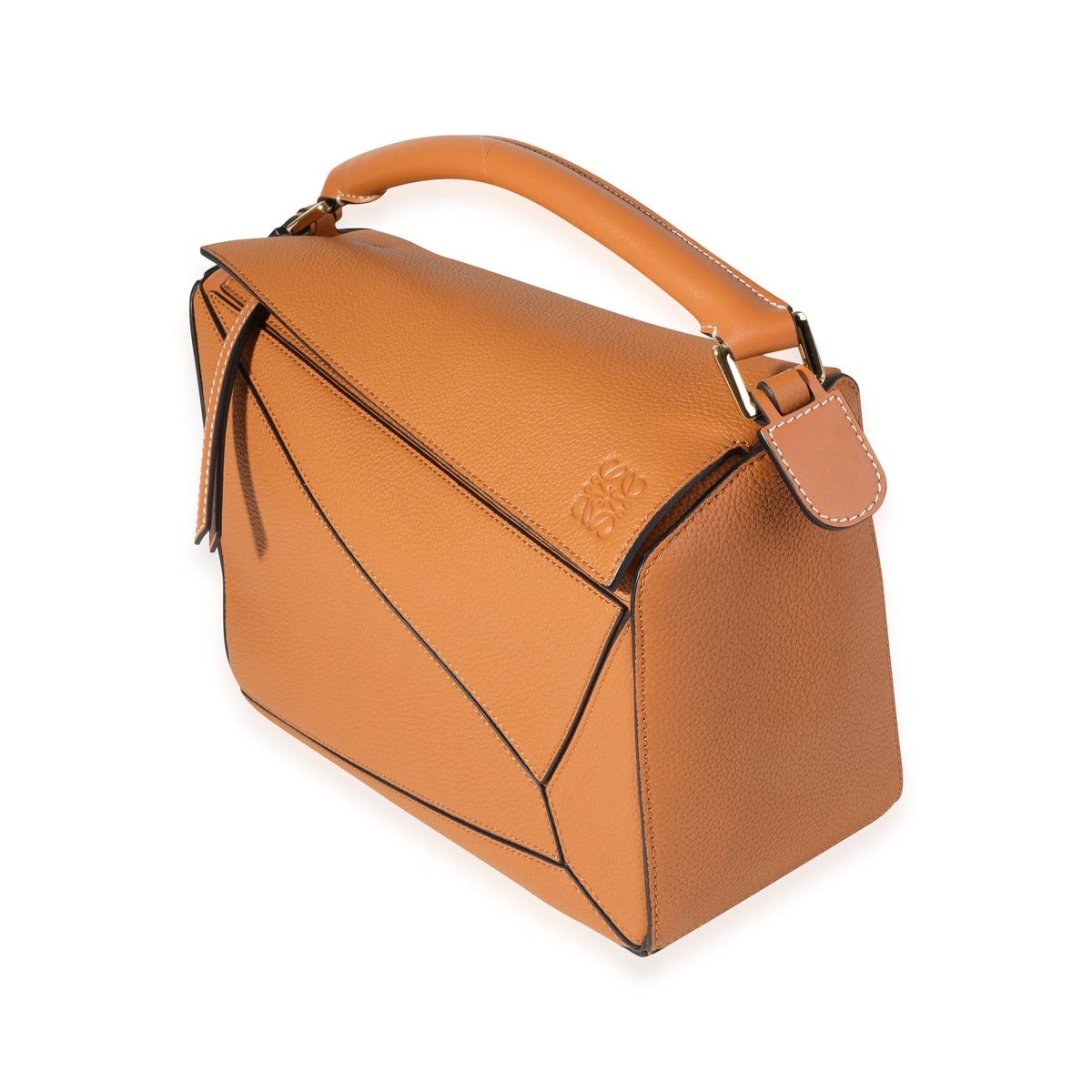 Loewe Tan Grained Calfskin Medium Puzzle Bag