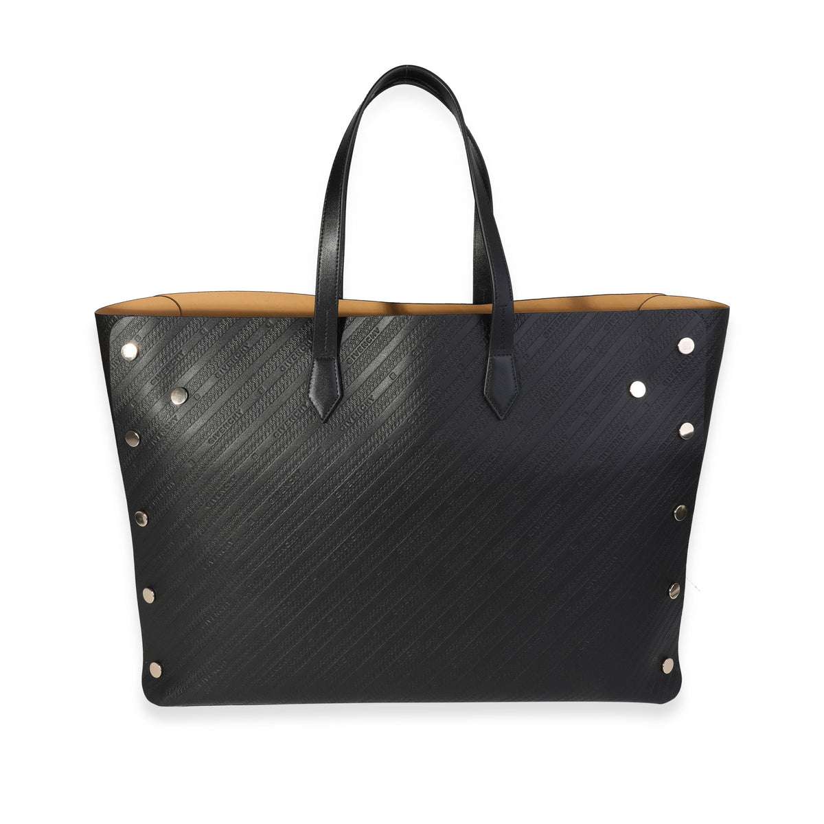 Givenchy Black Embossed Leather Large Bond Shopper Tote