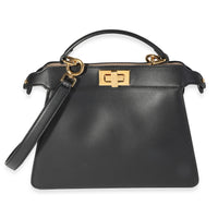 Fendi Black Nappa Leather Small Peekaboo ISeeU Bag