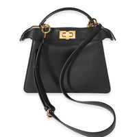 Fendi Black Nappa Leather Small Peekaboo ISeeU Bag