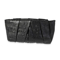 Chanel Black 31 Rue Cambon Embossed Leather Pleated Oversize Clutch