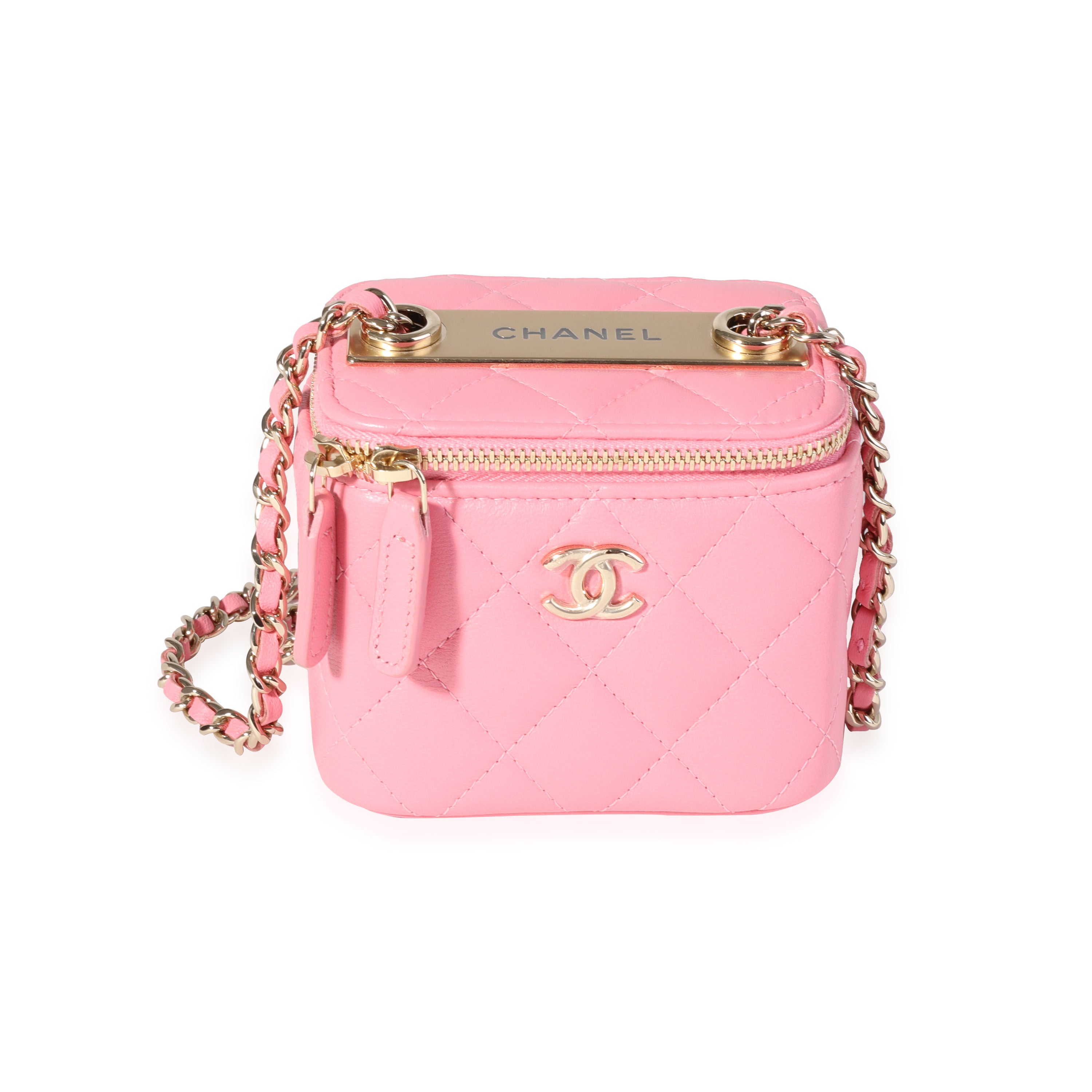 Chanel Light Pink Quilted Lambskin Mini Vanity with Chain, myGemma, JP