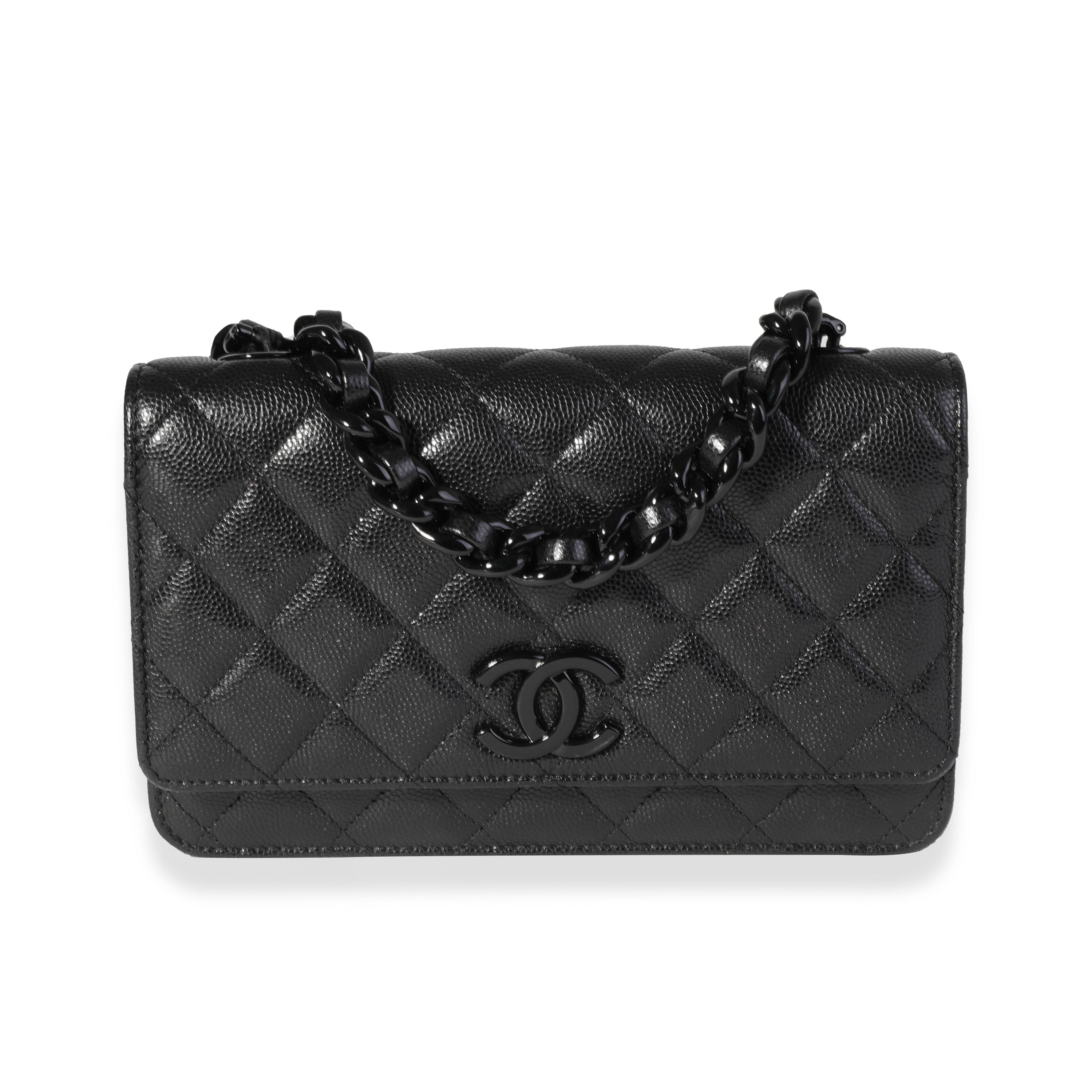 Chanel, Iridescent Caviar So Black Boy Bag