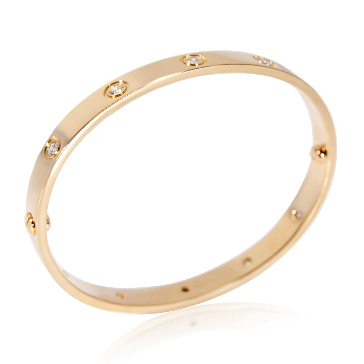 Cartier Love Bracelet with Diamonds in 18K Yellow Gold 0.96 CTW