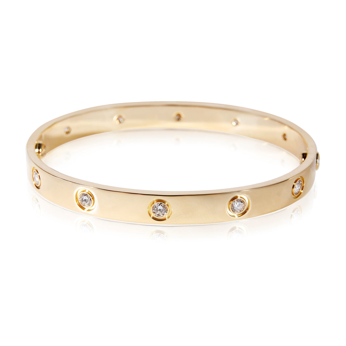 Cartier Love Bracelet with Diamonds in 18K Yellow Gold 0.96 CTW