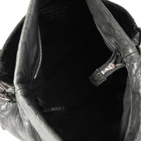 Chanel Black Soft Leather Quilted Reissue Hobo