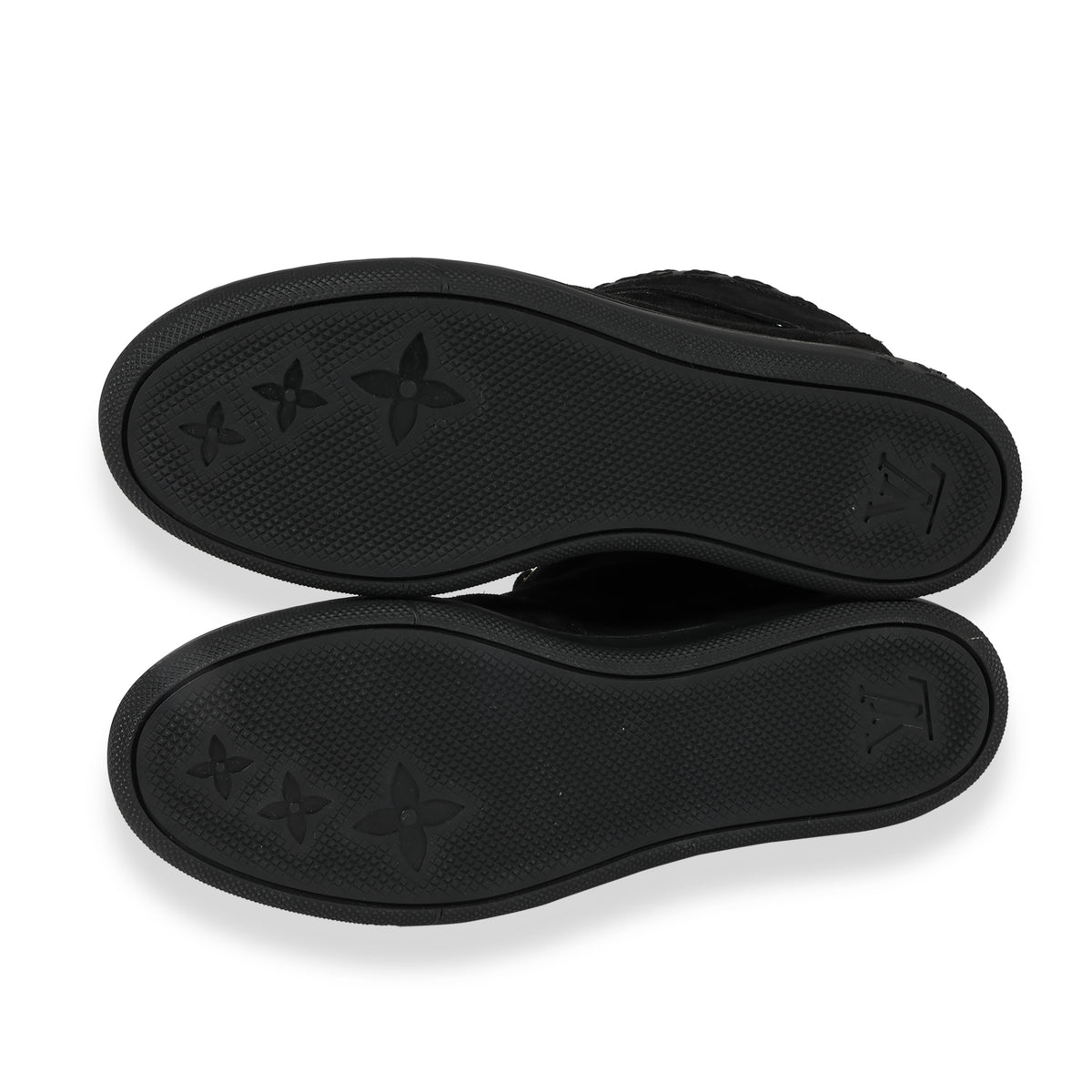 Louis Vuitton -  Louis Vuitton Wmns Monogram Sneaker Wedge 'Black Suede' (39.5 E